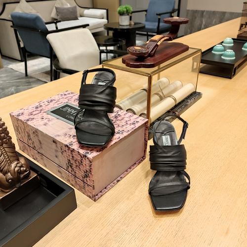 Design Brand JC Womens Original Quality Genuine Leather 8.5cm High Heeled Sandals 2023SS G106