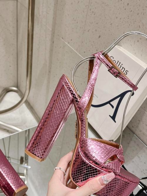 Design Brand AQZ Womens Original Quality Genuine Leather 14cm High Heels 2023SS G106