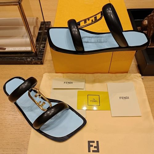 Design Brand F Womens Original Quality Genuine Leather Slippers 2023SS G106