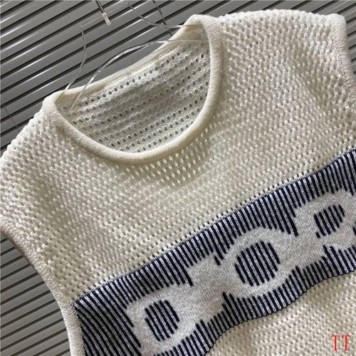 Design Brand Cel Womens High Quality Short Sleeves Sweaters 2023FW D1908