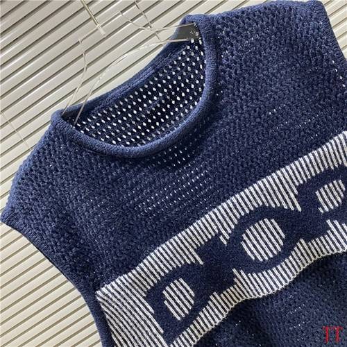 Design Brand Cel Womens High Quality Short Sleeves Sweaters 2023FW D1908