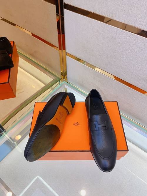 Design Brand H Mens Leather Loafers Original Quality Handmade Shoes 2023FW TXB09