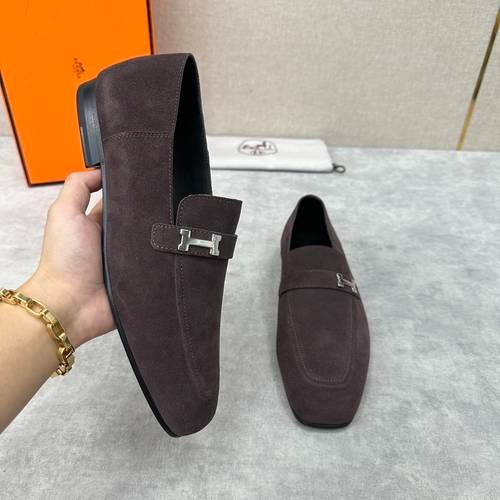 Design Brand H Mens Leather Loafers Original Quality Shoes 2023FW TXB09