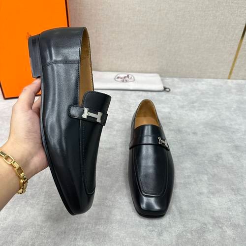Design Brand H Mens Leather Loafers Original Quality Shoes 2023FW TXB09