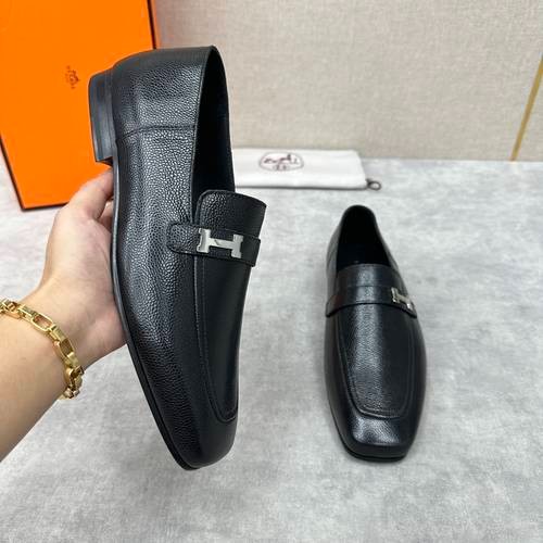 Design Brand H Mens Leather Loafers Original Quality Shoes 2023FW TXB09