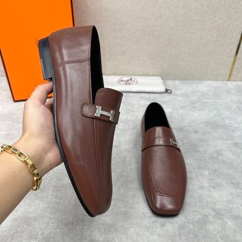 Design Brand H Mens Leather Loafers Original Quality Shoes 2023FW TXB09