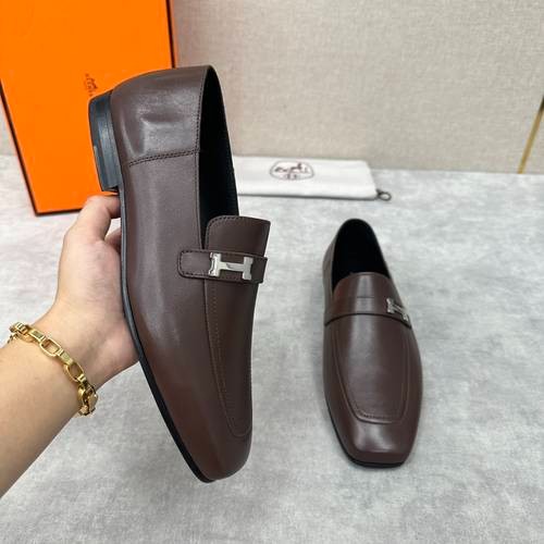 Design Brand H Mens Leather Loafers Original Quality Shoes 2023FW TXB09