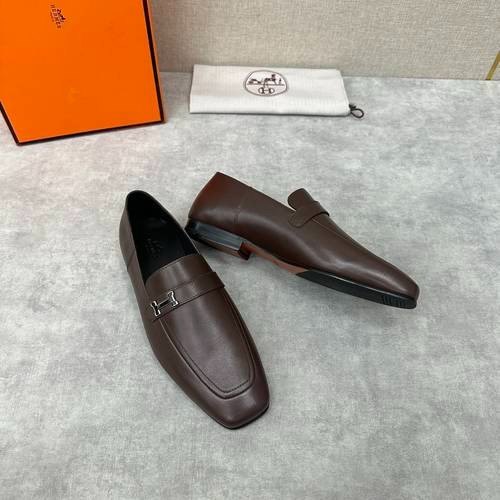 Design Brand H Mens Leather Loafers Original Quality Shoes 2023FW TXB09