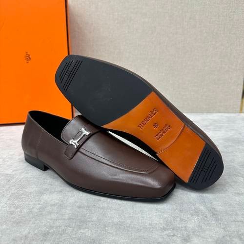 Design Brand H Mens Leather Loafers Original Quality Shoes 2023FW TXB09