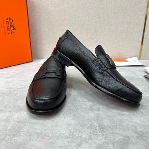 Design Brand H Mens Leather Loafers Original Quality Shoes 2023FW TXB09