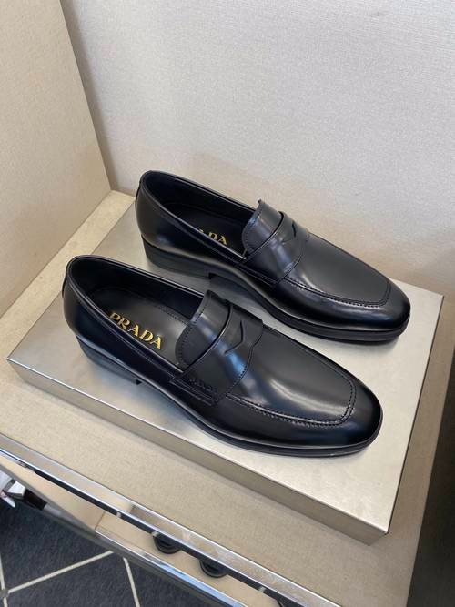 Design Brand P Men Leather Loafers Original Quality Shoes 2023FW TXB
