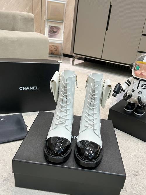 Design Brand C Women Leather Boots Original Quality Shoes 2023FW G109