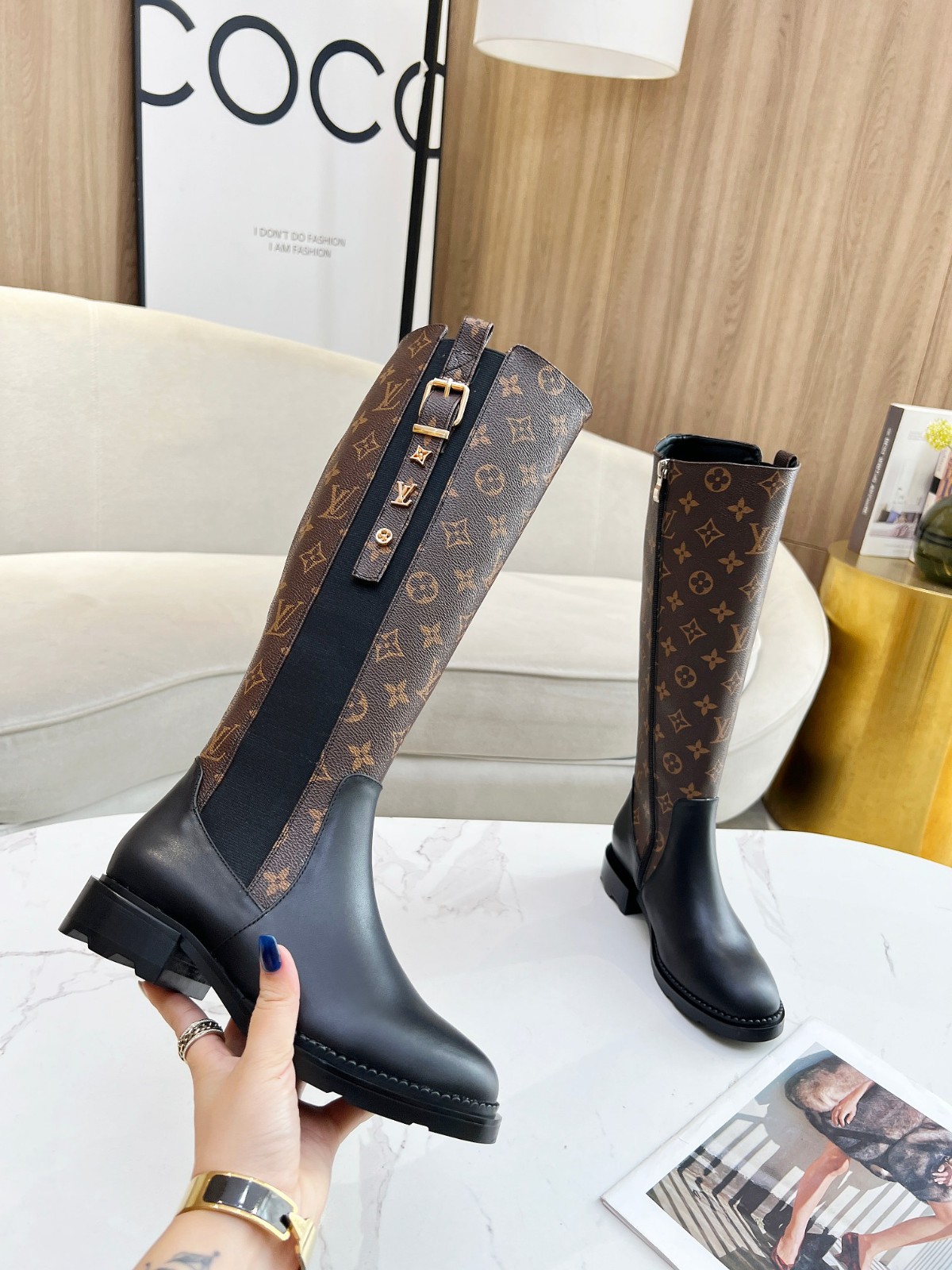 Design Brand L Women Leather Boots Original Quality Shoes 2023FW G109