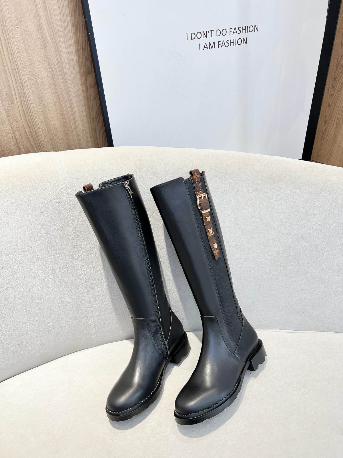 Design Brand L Women Leather Boots Original Quality Shoes 2023FW G109