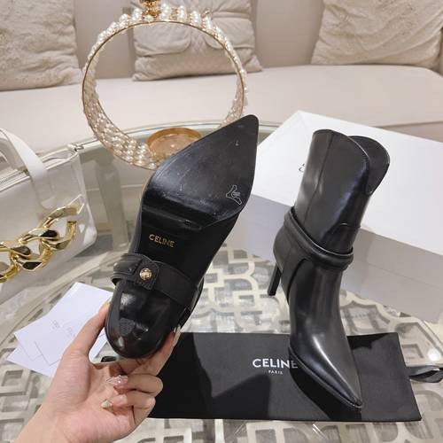 Design Brand CE Women Leather Boots Original Quality Shoes 2023FW G109