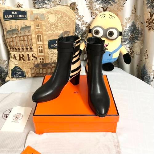 Design Brand H Women Leather Boots Original Quality Shoes 2023FW G109
