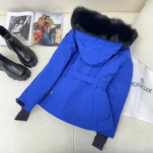 Design Brand Mon Women Winter Goose Down Ski Coats Original Quality 2023FW Q209 