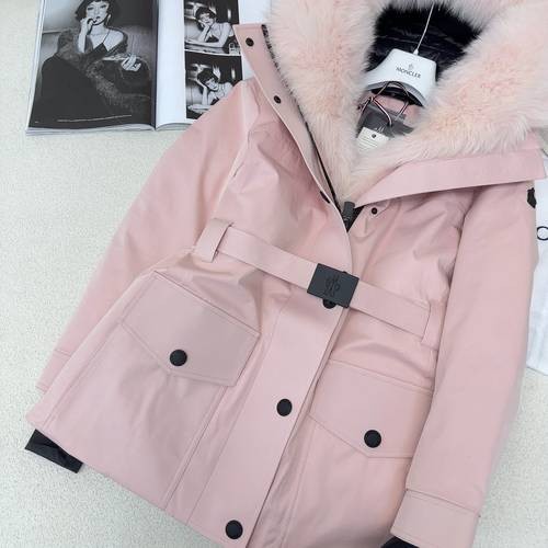 Design Brand Mon Women Winter Goose Down Coats Fox Fur Original Quality 2023FW Q209 