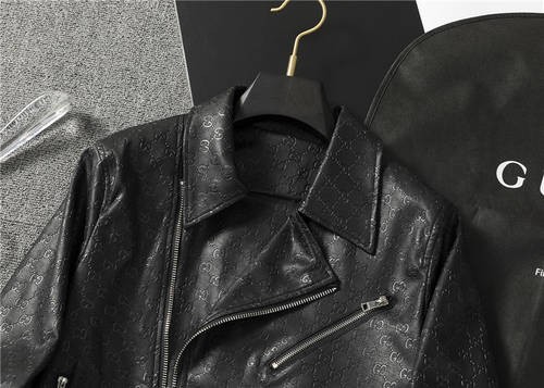 Design Brand G Men PU Leather Jackets High Quality 2023FW D312