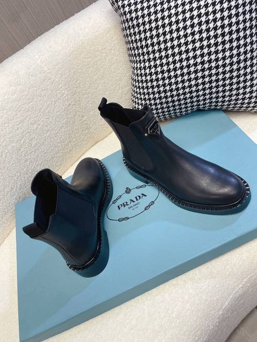 Design Brand P Women Leather Boots Original Quality Shoes DXS01 2024SS