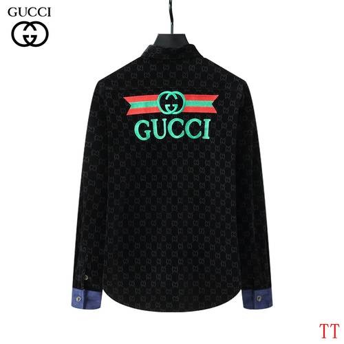 Design Brand G Men Long Sleeves Velvet Shirts High Quality Clothes D1901 2024SS