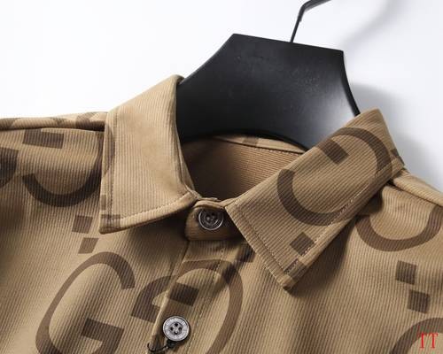 Design Brand G Men Long Sleeves Velvet Shirts High Quality Clothes D1901 2024SS