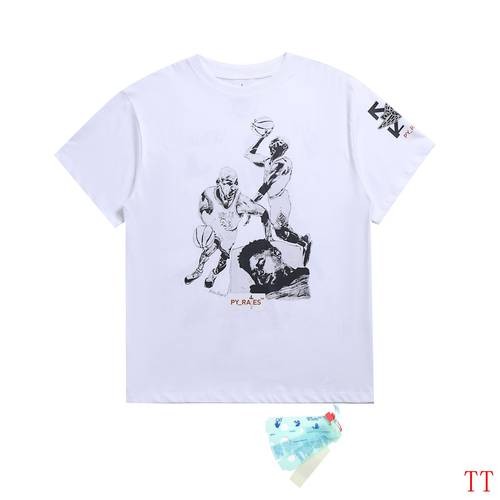 Design Brand OW Men and Women Short Sleeves T-Shirts Eur Size High Quality Clothes D1901 2024SS