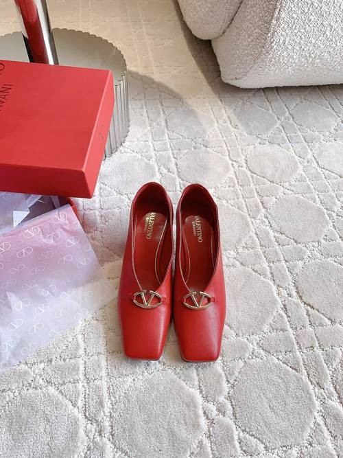 Design Brand Val Womens Original Quality Genuine Leather 6cm Heeled Slippers 2024SS G103