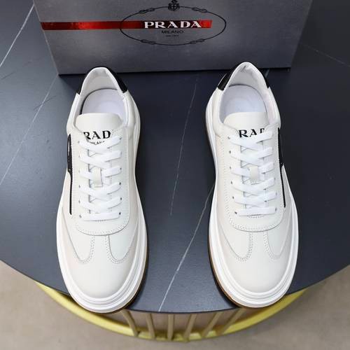Design Brand P Mens High Quality Genuine Leather Sneakers 2024SS TXBM03