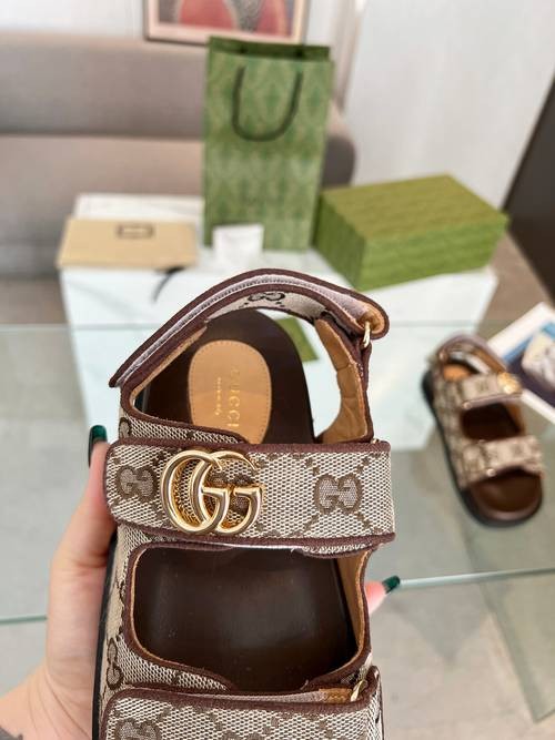 Design Brand G Womens Original Quality Sandals Sheep Skin inside 2024SS G104