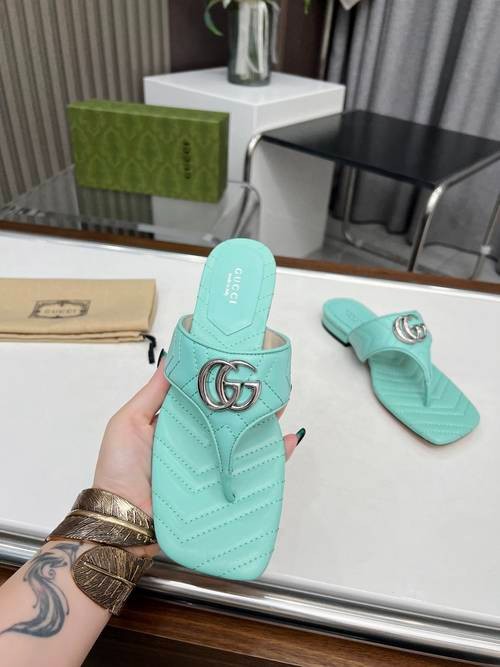 Design Brand G Women and Mens Original Quality Genuine Leather Slippers 2024SS G104