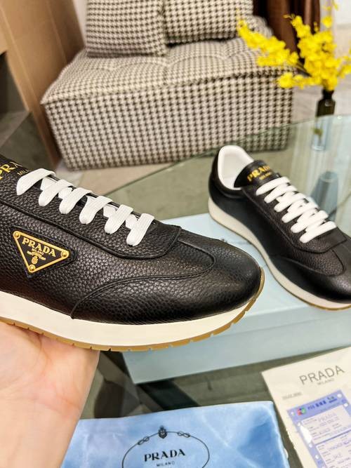 Design Brand P Women and Mens High Quality Genuine Leather Sneakers 2024SS H305