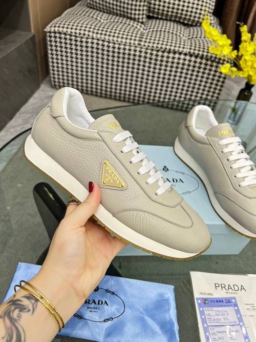 Design Brand P Women and Mens High Quality Genuine Leather Sneakers 2024SS H305