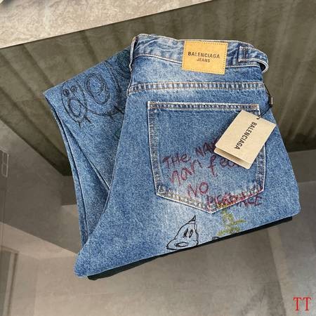 Design Brand Bal High Quality Men Straight Fit Denim Jeans Euro Size S-XL 2024 New D1907