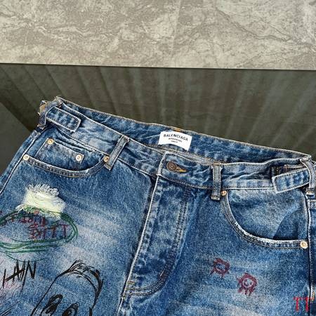 Design Brand Bal High Quality Men Straight Fit Denim Jeans Euro Size S-XL 2024 New D1907