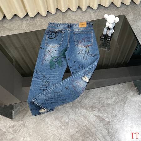 Design Brand Bal High Quality Men Straight Fit Denim Jeans Euro Size S-XL 2024 New D1907