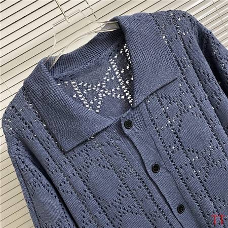 Design Brand D High Quality Men Loose Fit Knitted Short Sleeves Shirts Size M-XXL 2024 New D1907