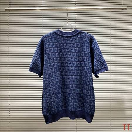 Design Brand F High Quality Men and Women Short Sleeves Sweaters Size M-XXL 2024 New D1907