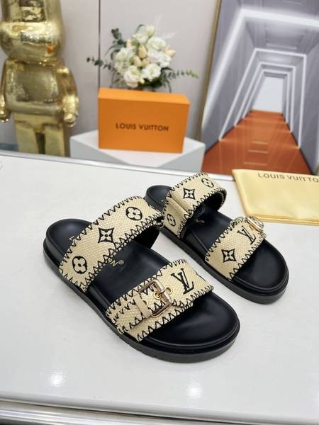 Design Brand L High Quality Women Calf Skin Slippers Sandals 4cm height H307