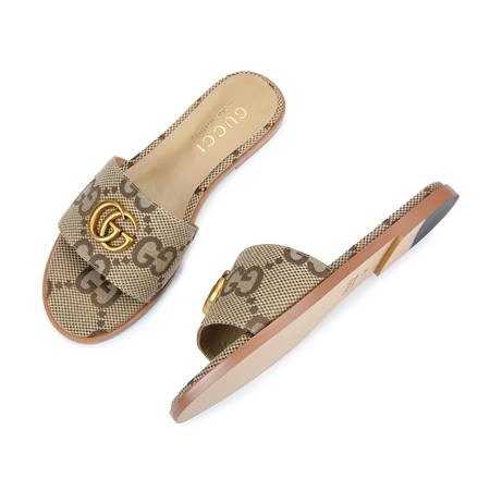 Design Brand G High Quality Women Genunie Leather Soles Slippers Sandals H307