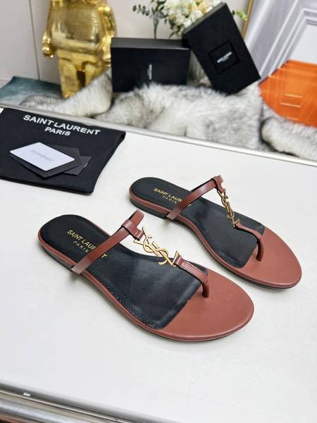 Design Brand YSL High Quality Women Genunie Leather Soles Slippers Sandals H307