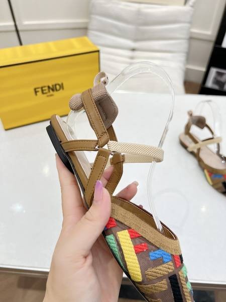 Design Brand F High Quality Women Genuine Leather Flats Sandals G108 2024