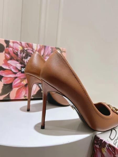 Designer Brand DG High Quality Women High Heels 10CM or 6.5cm Black or Brown Genuine Leather G108 2024FW