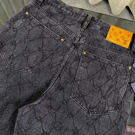 Designer Brand L High Quality Men and Women Denim Jeans Euro Size Length 100-106cm D1908 2024FW