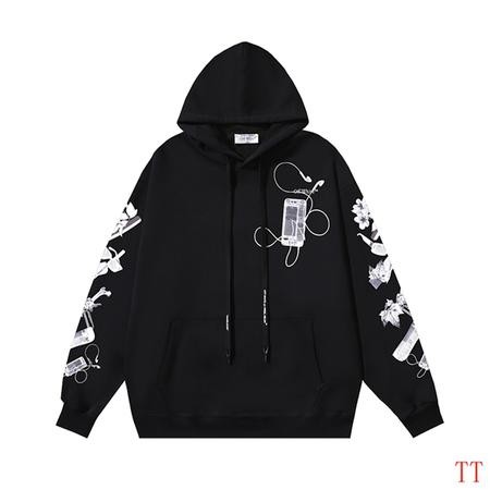 Design Brand OW High Quality Men and Women Hoodies Oversize Euro Size S-XL D1909 2024FW