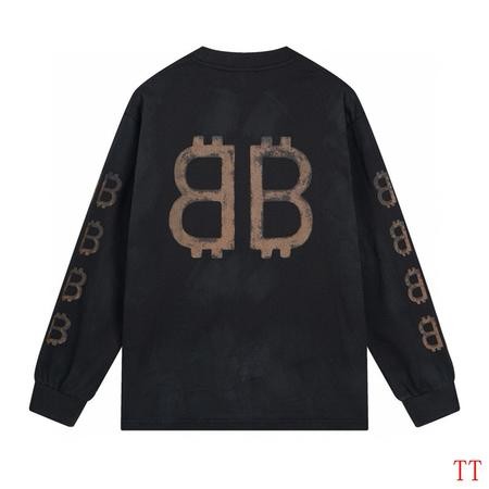 Design Brand Bal High Quality Men Long Sleeves Tshirts Euro Size D1910 2024FW