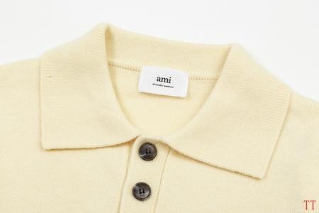 Design Brand AMI High Quality Mens Wool Sweaters Euro Size D1910 2024FW