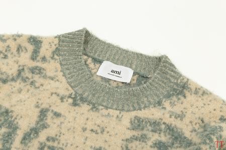 Design Brand AMI High Quality Men and Women Mohair Sweaters Euro Size D1910 2024FW