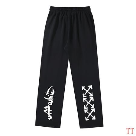 Design Brand OW High Quality Men Sweat Pants Euro Size D1912 2024FW