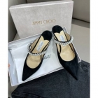 Designer Brand JC Womens Original Quality Genuine Leather 7cm Heeled Slippers 2021SS DXS04
